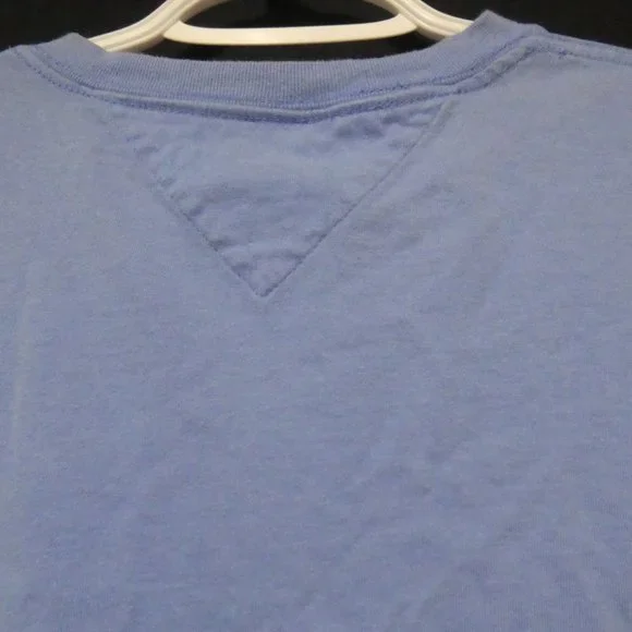 TOMMY HILFIGER | Custom Fit | medium | Light Blue Graphic Tee | 100% Cotton - Picture 10 of 13